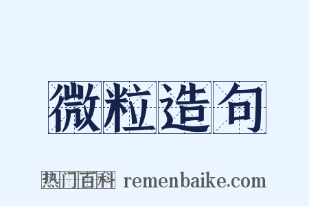 微粒造句是什么意思的图片